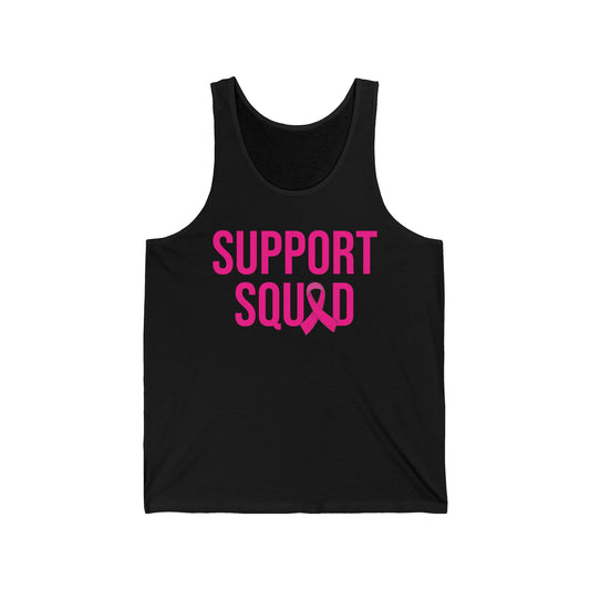 Support Squad Breast Cancer Warrior Awareness October Pink Tank Top