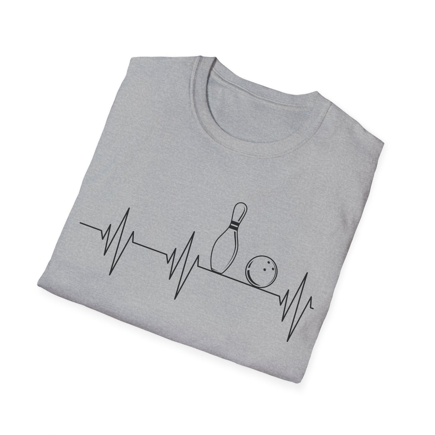 Funny Bowling Gift Cute EKG Bowlers League T-Shirt For Men Women T-Shirt