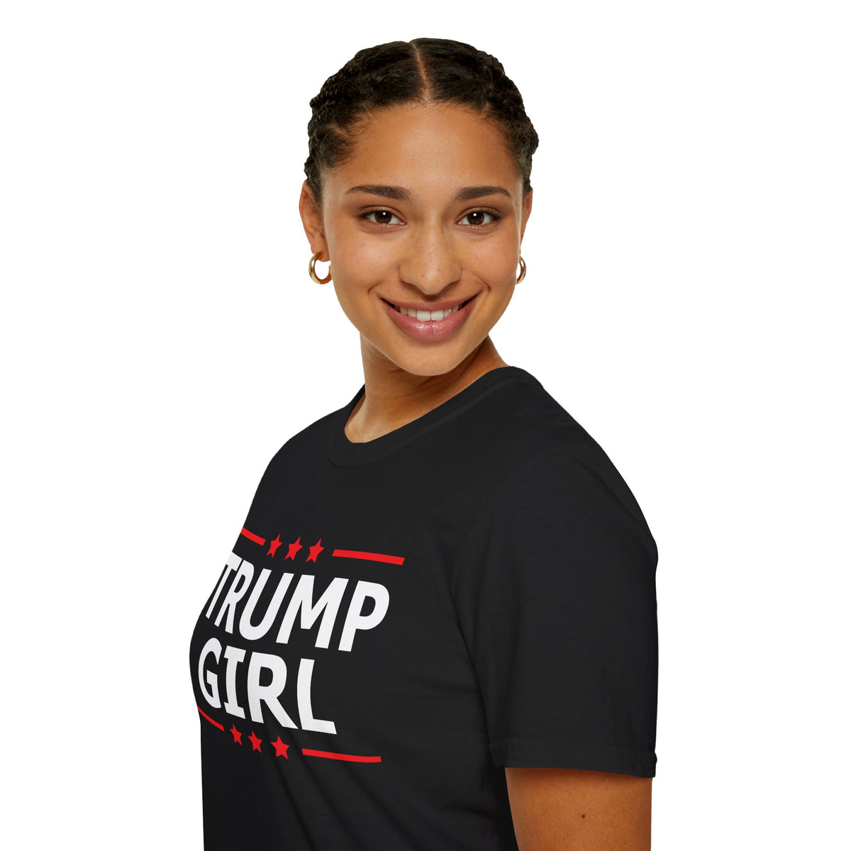 Cute Trump Girl Republican US Flag 2024 Vintage Vote T-Shirt