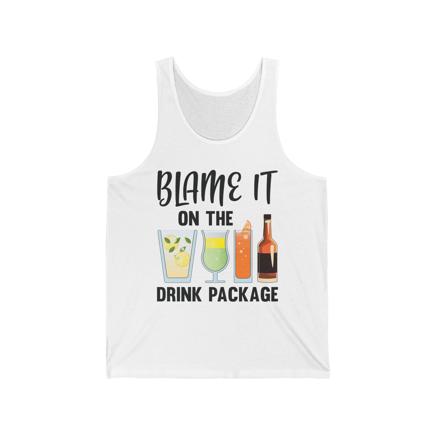 Blame It On The Drink Package Funny Cruise Tank Top For Men Women Tank Top