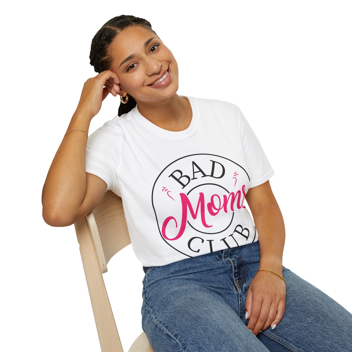 Funny Bad Moms Clubs New Mom Memer Sarcastic Woman Gift T-Shirt