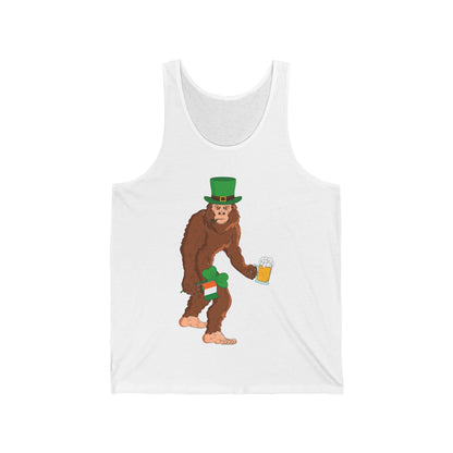 Funny Leprechaun Bigfoot St Patricks Day Sasquatch Irish Flag Tank Top For Men Women Tank Top