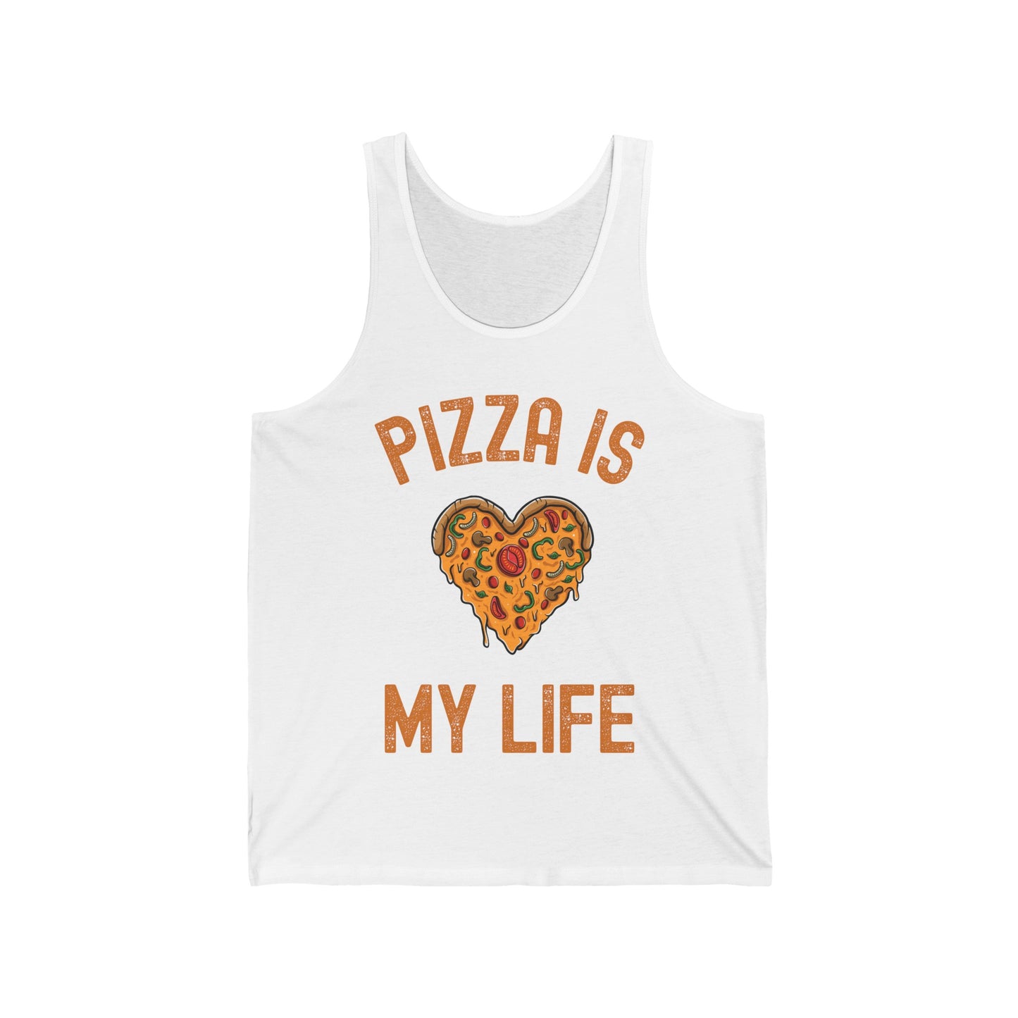 Funny Pizza is My Life Food Lovers Foodie Tank Tops For Men Women