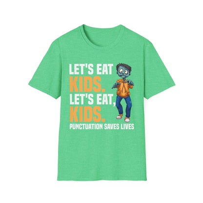 Funny Lets Eat Kids Humor Funny Halloween Teacher Grammar T-Shirt Men Women