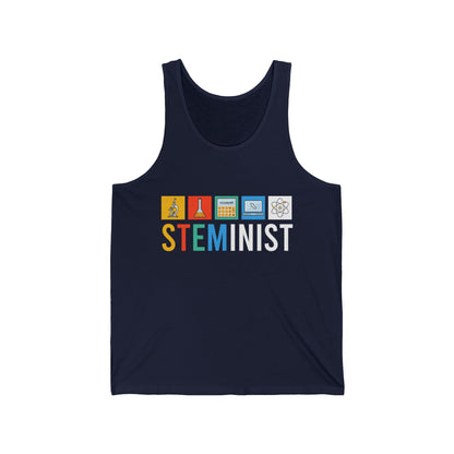 Steminist Science Technology Engineering Math STEM Tank Tops Men Women Teacher