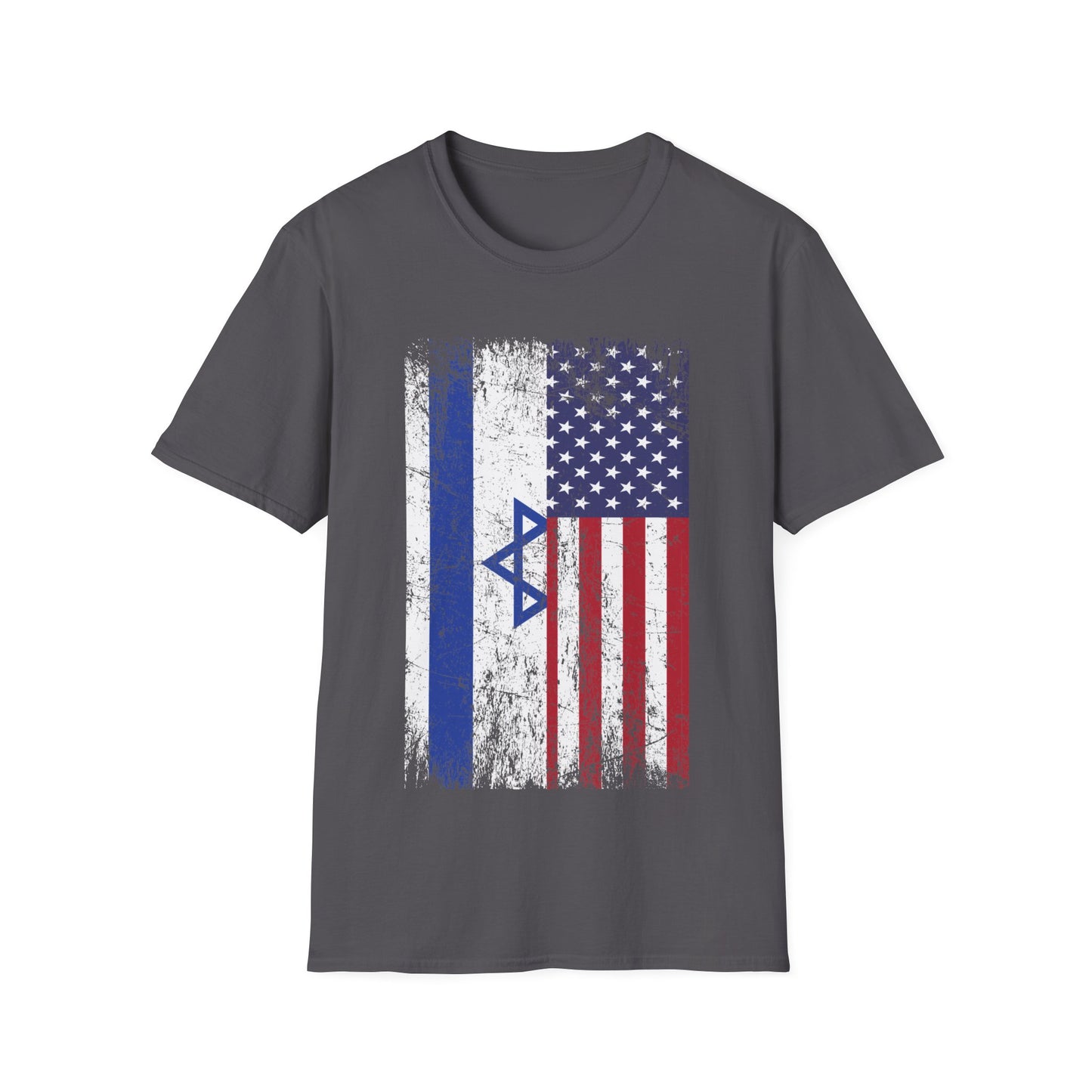 Israeli American USA Flag T-Shirt Pride Israel USA Shirt For Mwn Women