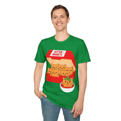 Funny Kitten Nuggets Food Pun Cat Lover Gift Chicken Nuggets T-Shirt For Men Women T-Shirt