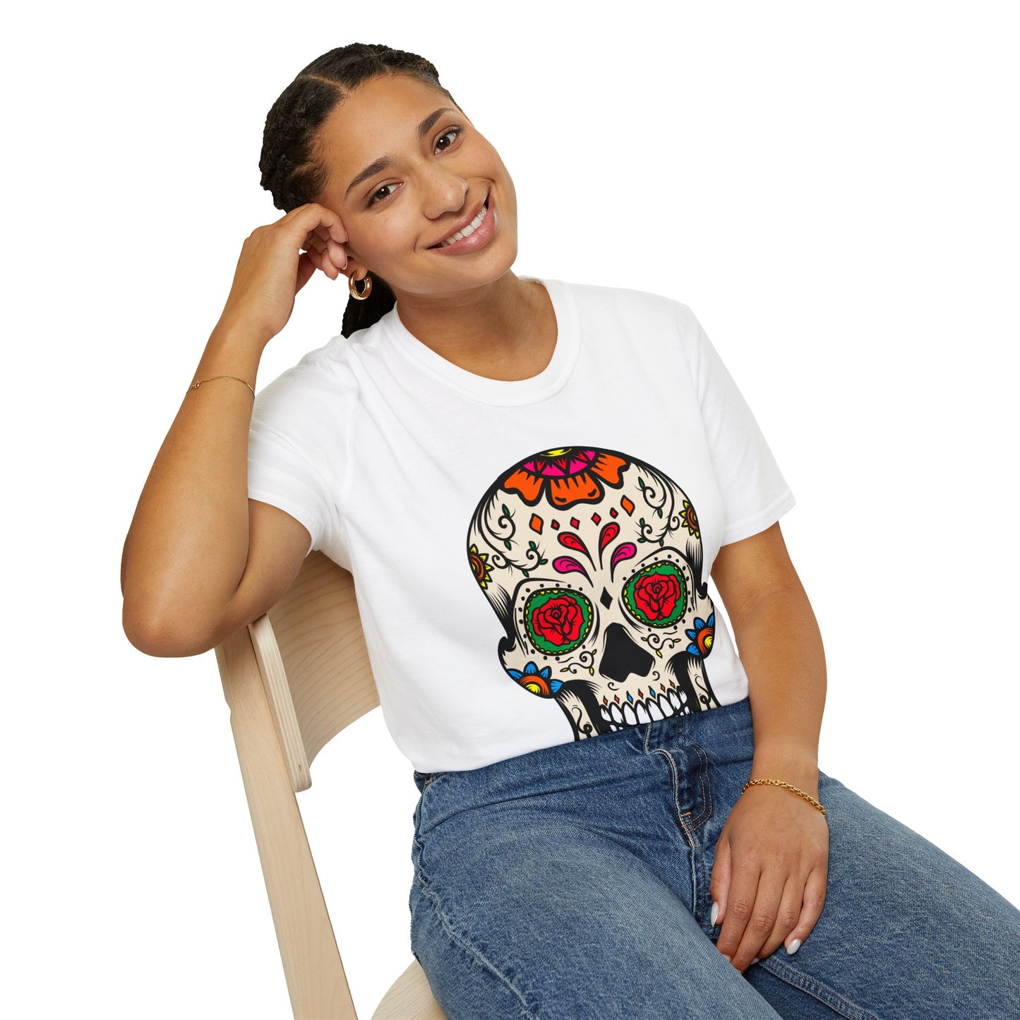 Sugar Skull Dia De Los Muertos Costume Halloween Day Of Dead T-Shirt