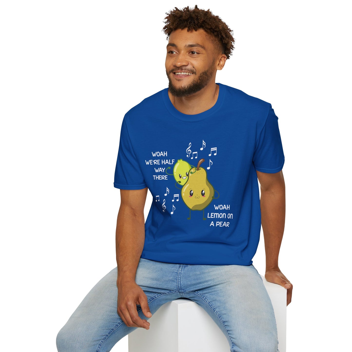 Funny Woah Lemon On A Pear Meme Unisex Softstyle T-Shirt for Teacher Foodie Travelers