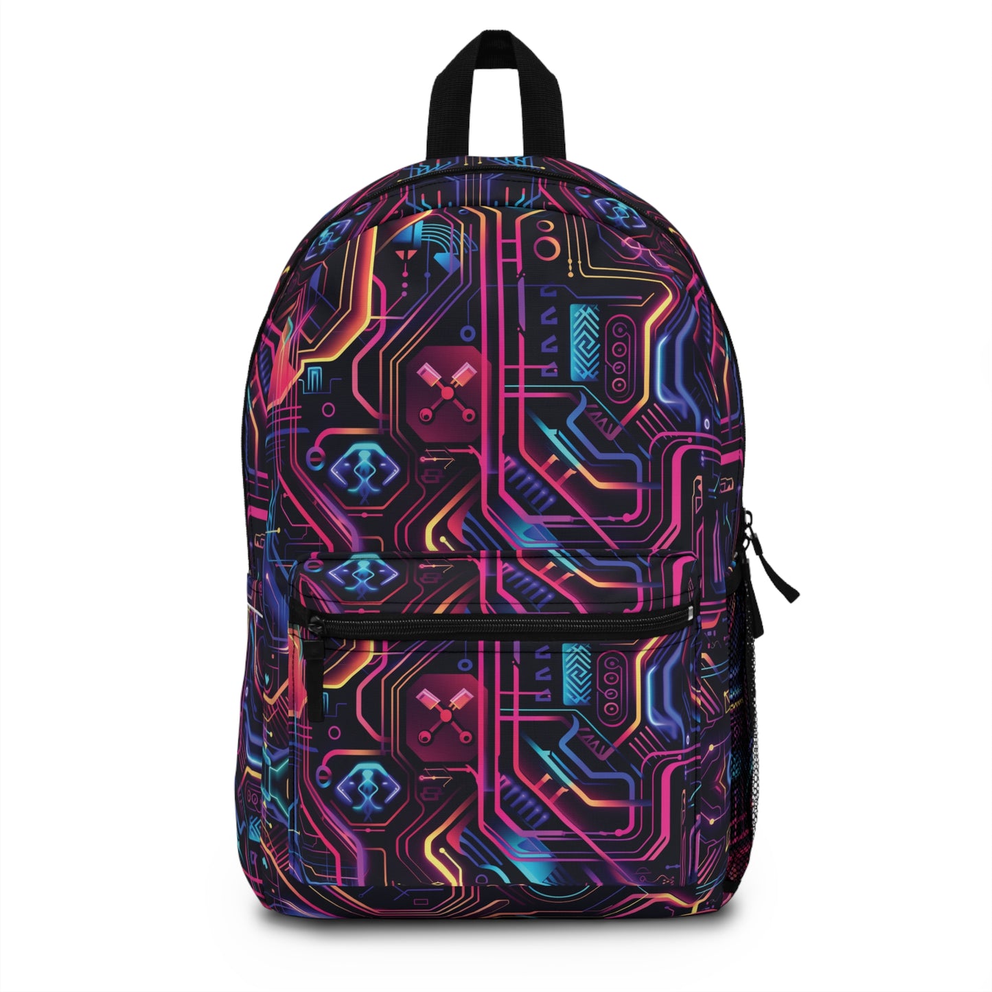 Cyberpunk Neon Vibrant Color Pattern Backpacks for Men Women Kids School Travel, Capacity School Backpacks