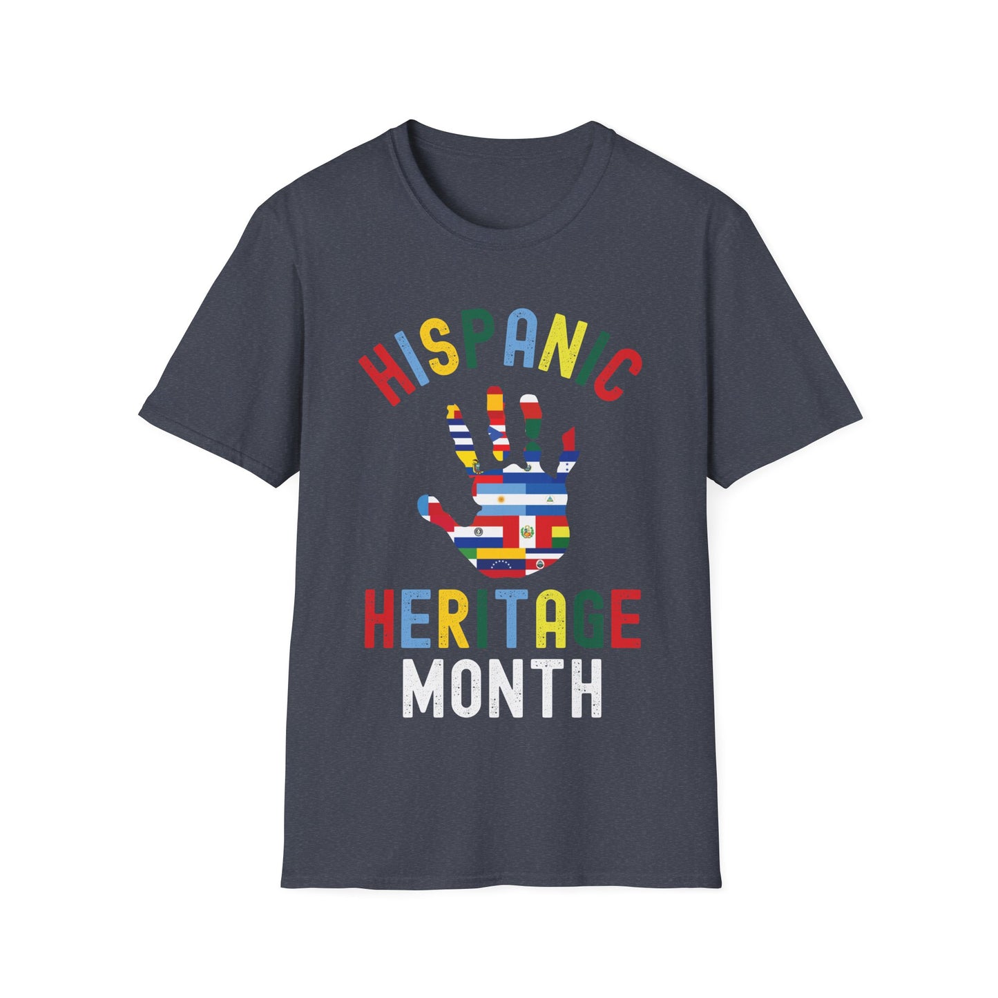 Hispanic Heritage Month Hand Flags Countries  T-Shirt Men Women Kids