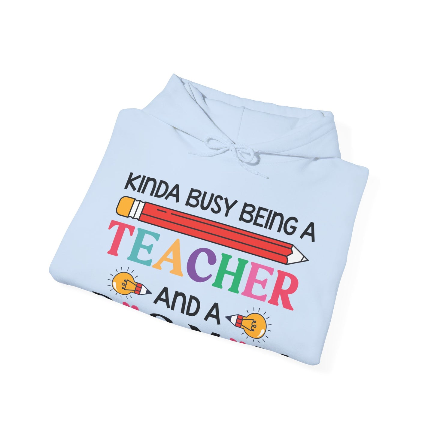 Kinda Busy Being A Teacher And A Dog Mom For Dog Lovers Pet Mothers Day Teachers Hoodie