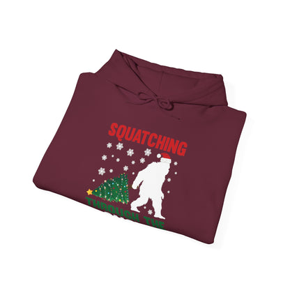 Squatching Through The Snow Funny Bigfoot Christmas Sasquatch Hoodie