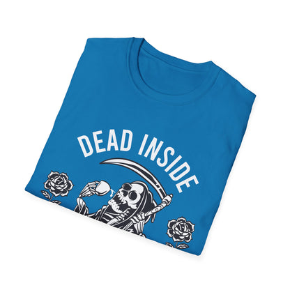 Funny Dead Inside But Caffeinated Skeleton Coffee Lover Drink Morning T-Shirt