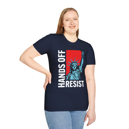 Resist Statue of Liberty Hands Off Resistance Protest T-Shirt For Men Women