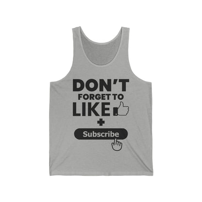 Social Media Influencer Like and Subscribe Tank Top For Men Women YouTuber Tank Top