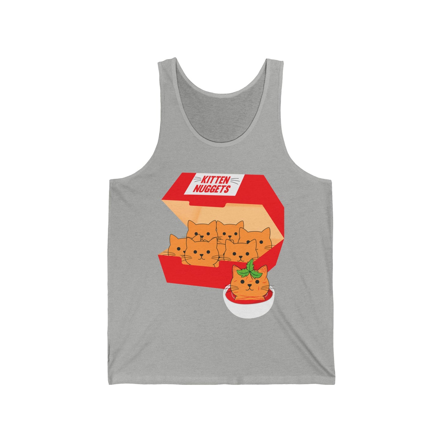 Funny Kitten Nuggets Food Pun Cat Lover Gift Chicken Nuggets Tank Top For Men Women Tank Top