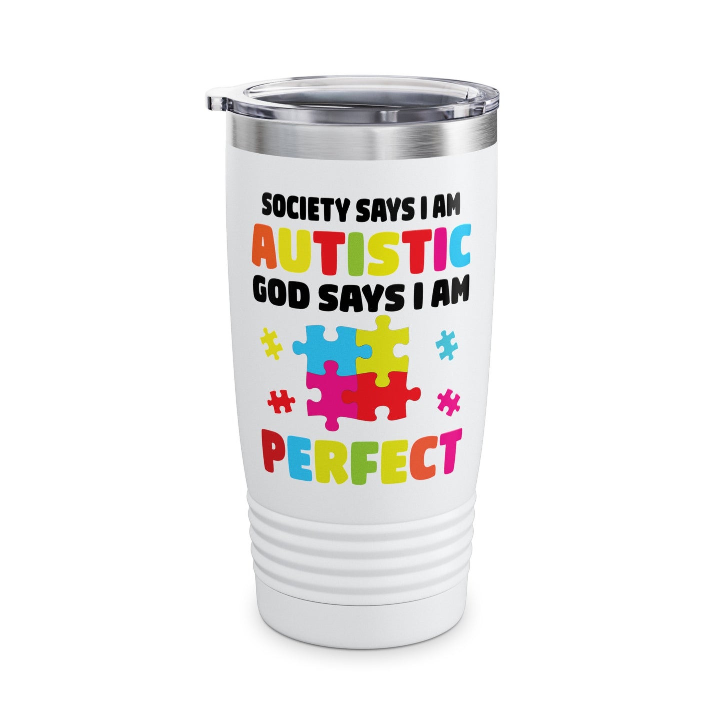 Funny Society Says I'm Autistic God Says I'm Perfect Autism Gifts Tumbler For Men Women Tumbler