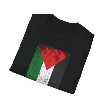 Distressed  Palestine Flag I love Palestine Gaza Vintage T-Shirt For Men T-Shirt