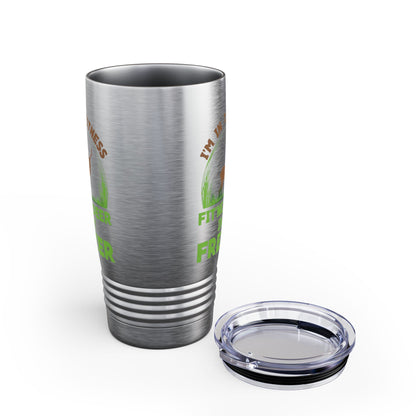 I'm Into Fitness Fit 'ness Deer Into My Freezer Funny Hunting Tumbler For Men Women