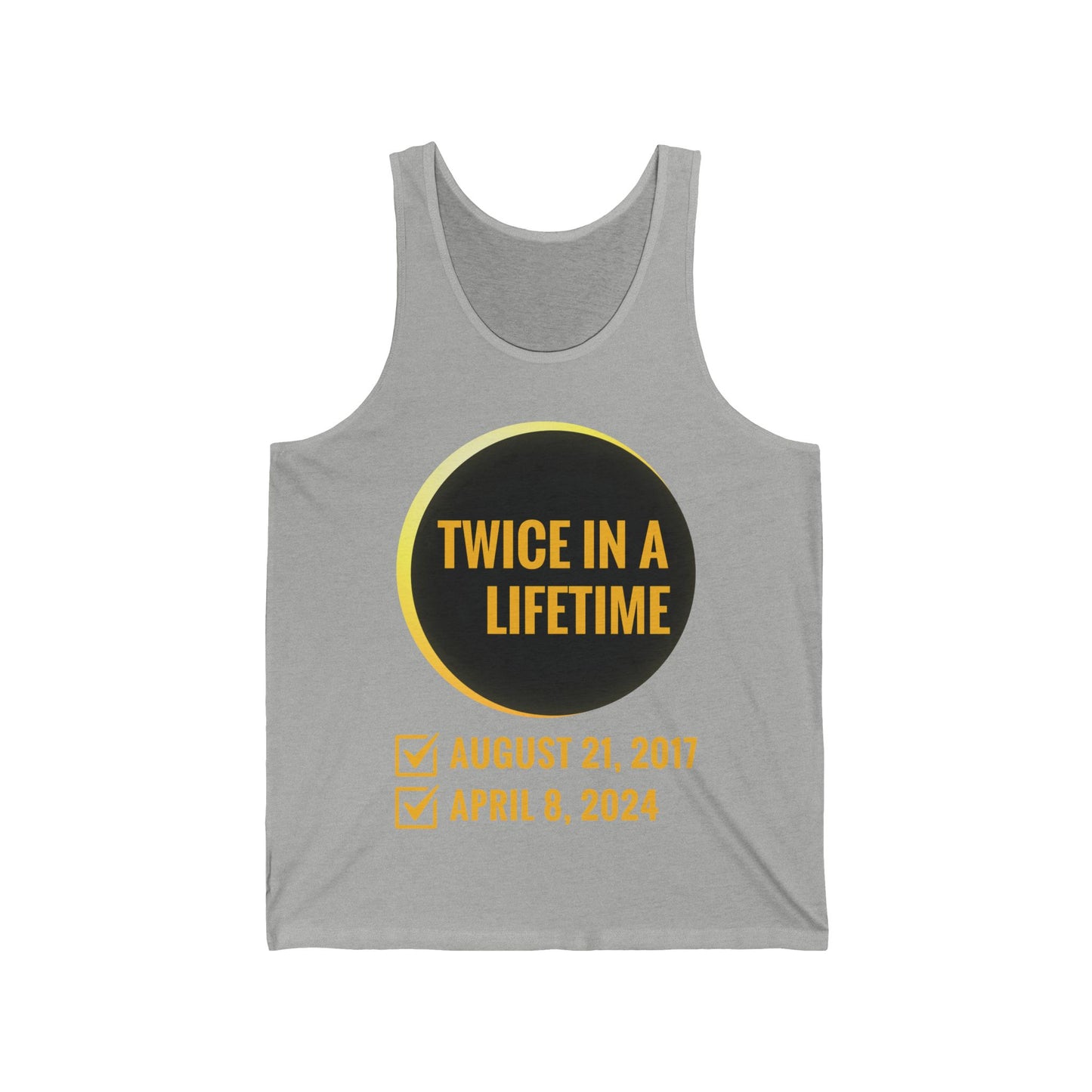 Solar Eclipse Shirt Twice in Lifetime 2024 Funny Solar Eclipse Tank Top