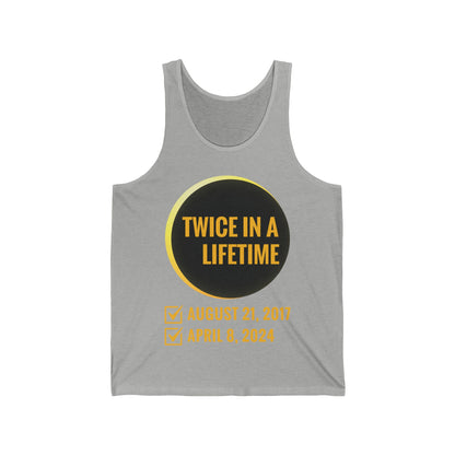 Solar Eclipse Shirt Twice in Lifetime 2024 Funny Solar Eclipse Tank Top