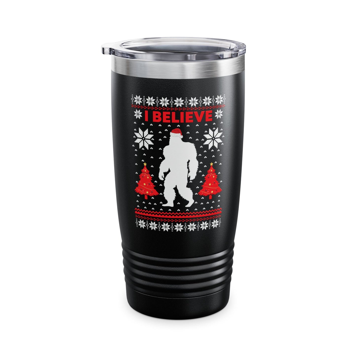 I Believe Sasquatch Big Foot Ugly Funny X-mas Holiday Christmas Jumper Tumbler