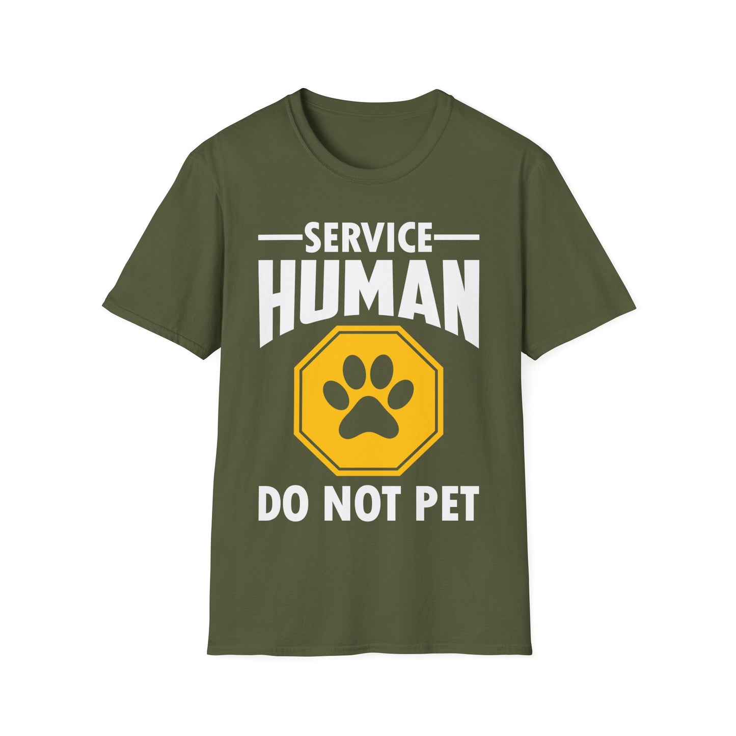 Funny Service Human Do Not Pet Dog Lover T-Shirt Men Women