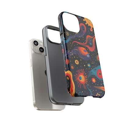 Space Oddity Pattern iPhone 13 14 15  16 Pro Max Plus Case Wireless Charging Compatible Tough Cases Protection, Magnetic Phone Case for iPhone Classic Series