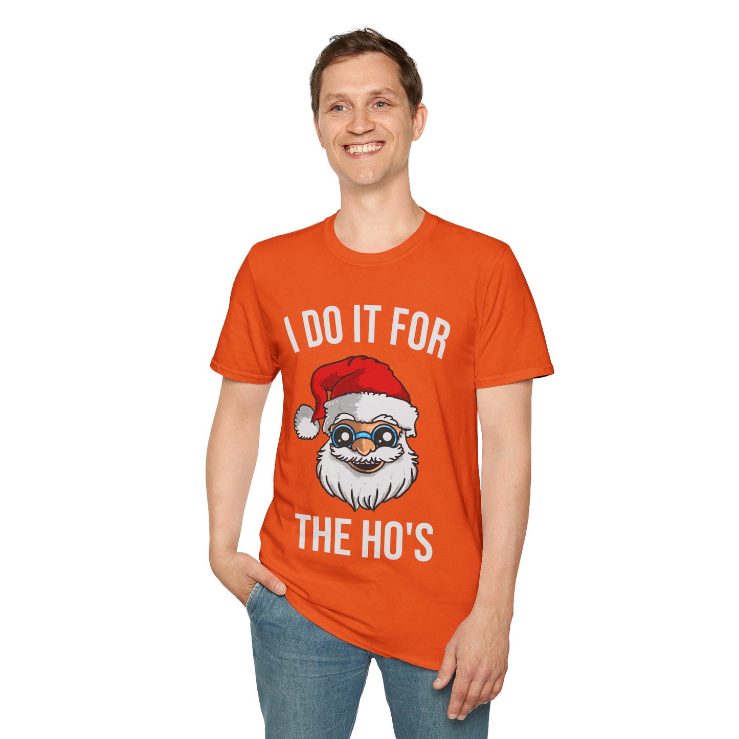 Funny Santa I Do It For The Ho's Christmas Xmas T-Shirt Men Women