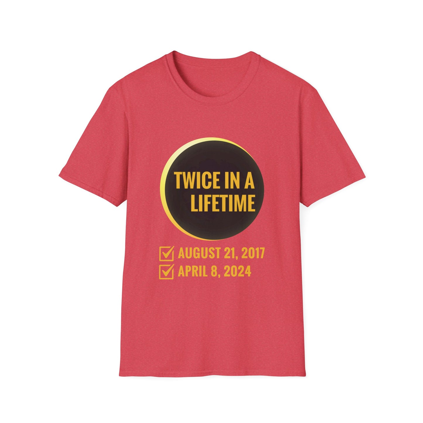 Solar Eclipse Shirt Twice in Lifetime 2024 Funny Solar Eclipse Shirt for Men Women