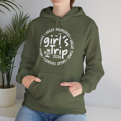 Girl's Trip 2026 Memories Friends Trip Matching Vacation Hoodie For Men Women Hoodie