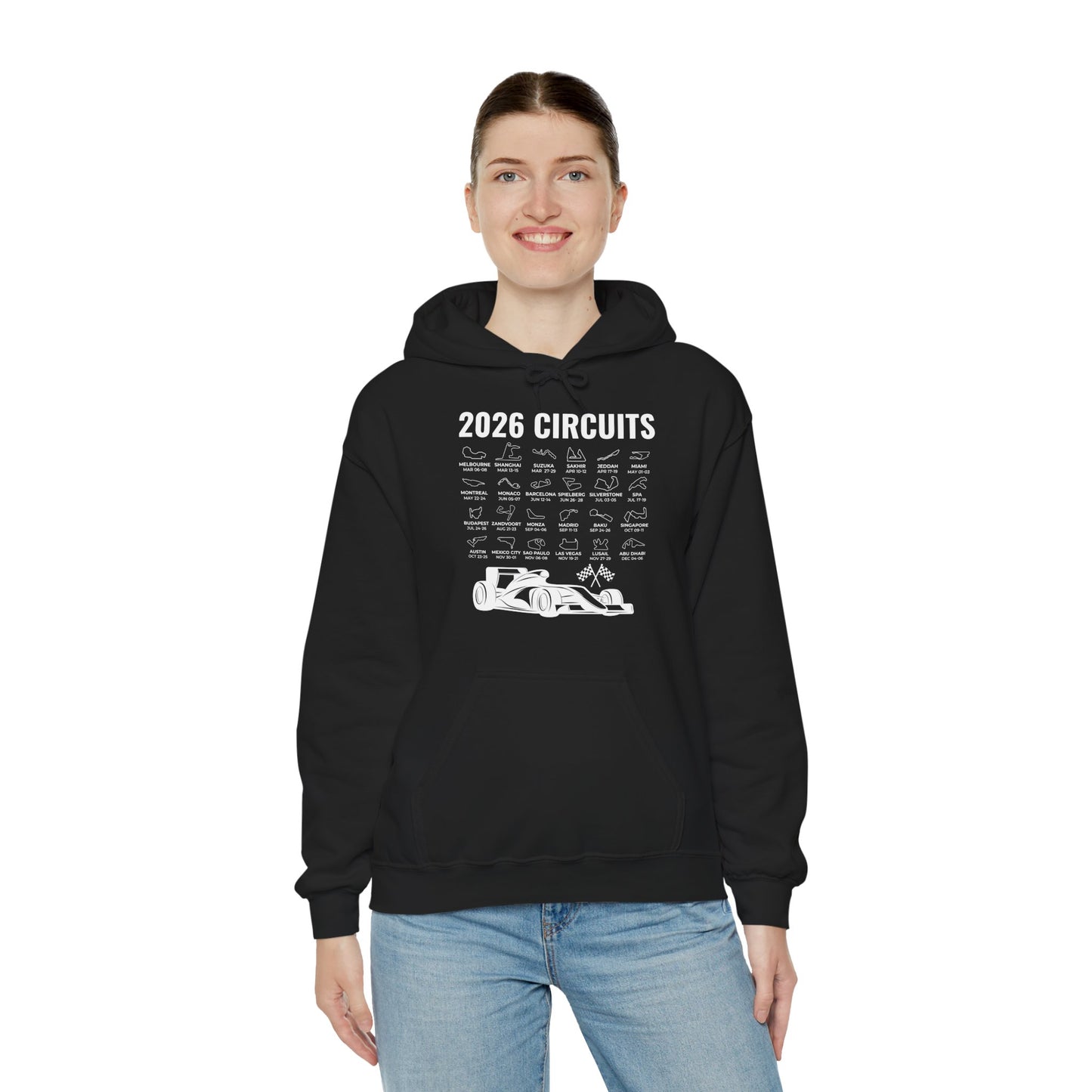 2026 Schedule Formula Racing Formula Car Retro Vintage Hoodie