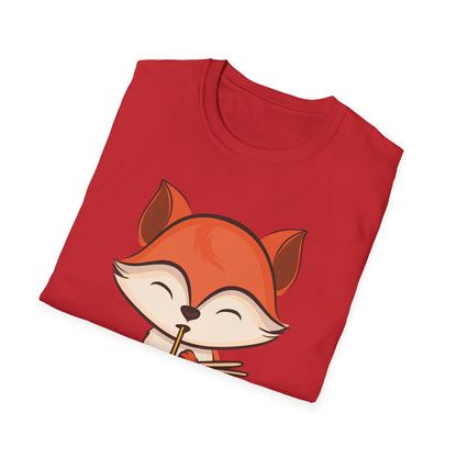 Fox Eating Ramen Kawaii Tee Japanese Cute Lovely Tank Top Men Women