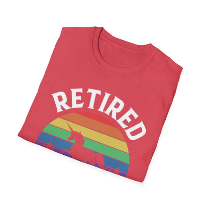 Funny Humor Retired Retirement Unicorn Grandpa Grandma Tshirt Men Women