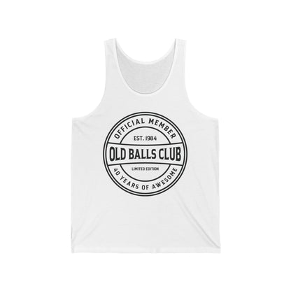 Mens Old Balls Club 40 Years Awesome Forty 40th Birthday Farthers Day Tank Tops