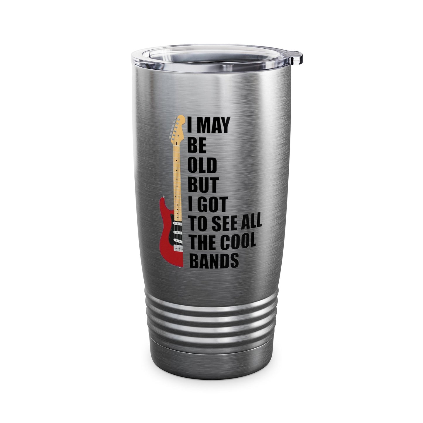 Funny I May Be Old But I Got To See All The Cool Bands Music Grandpa Grandma Retro Tumbler Men Women