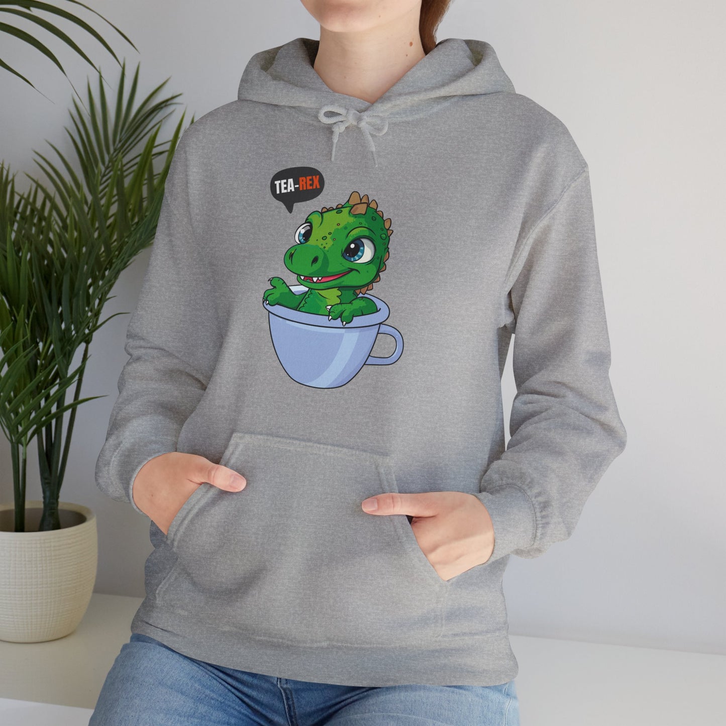 Tea-Rex In A Cup Cute T-Rex Dinosaur Kawaii Coffee Tea Funny Dino Pun Hoodie For Men Women Hoodie