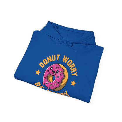 Funny Donut Worry Be Happy Foodie Donut Lovers Hoodie For Men Women Hoodie