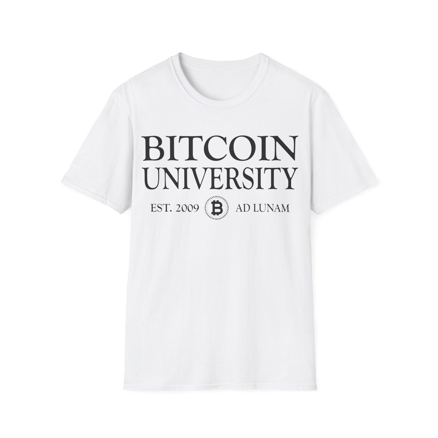 Bitcoin University To The Moon, Funny Vintage Distressed BTC T-Shirt For Men Women T-Shirt