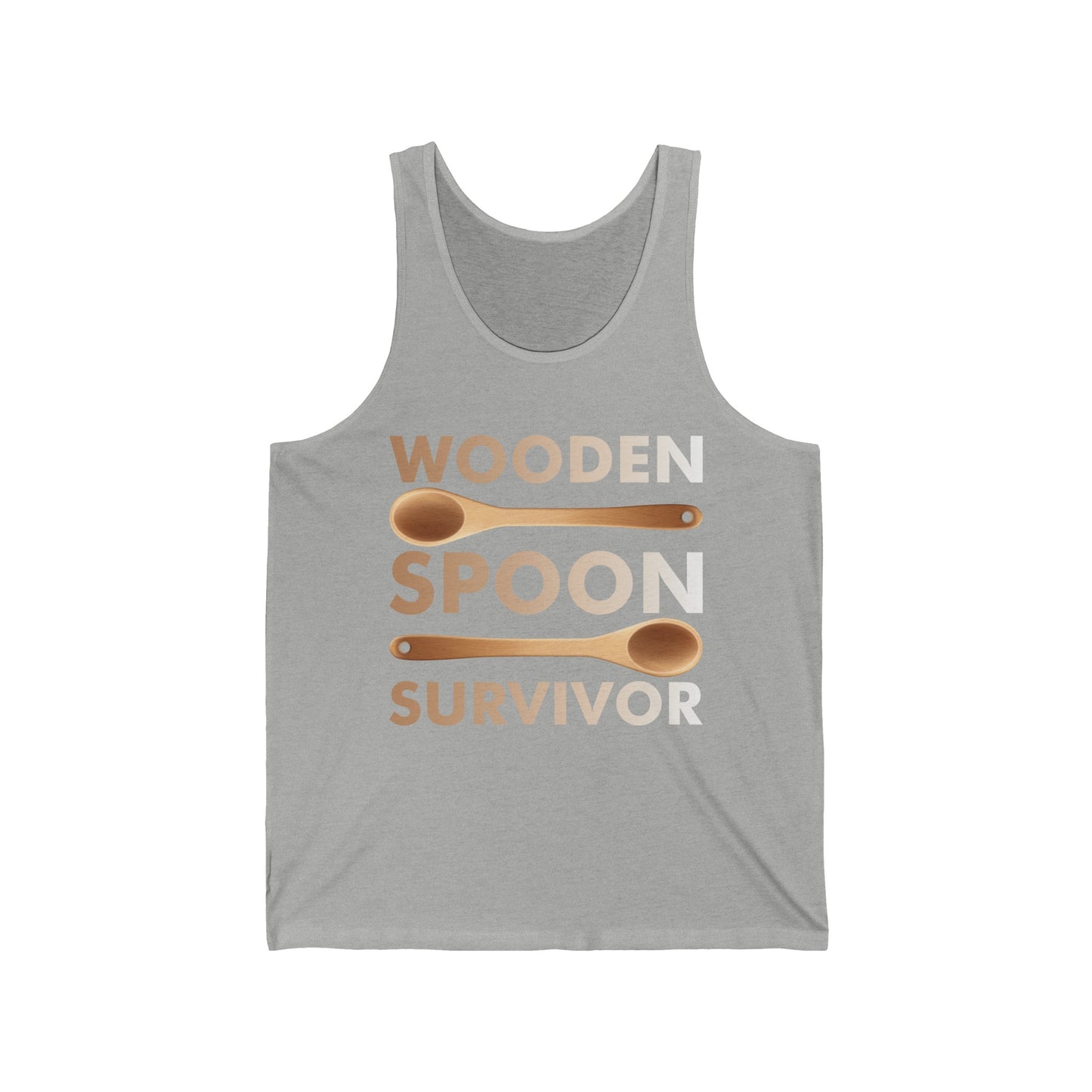 Funny Wooden Spoon Survivor Retro Novelty Sarcastic Tank Tops For Men Women