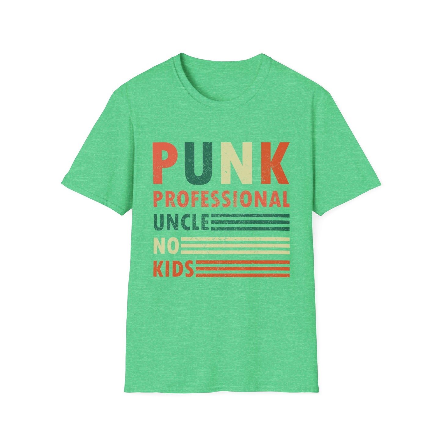 Funny Mens Punk Rock Professional Uncle No Kids Uncle Fathers Day T-Shirt for Men