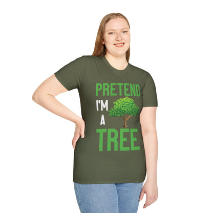 Funny Pretend I’m a Tree Tree Lazy Costume T-Shirt For Men Women