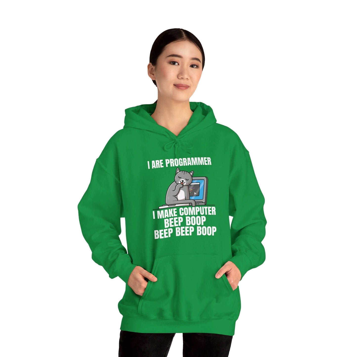 Funny I Are Programmer I Make Computer Beep Boop Cute Cat Hoodie For Men Women Hoodie