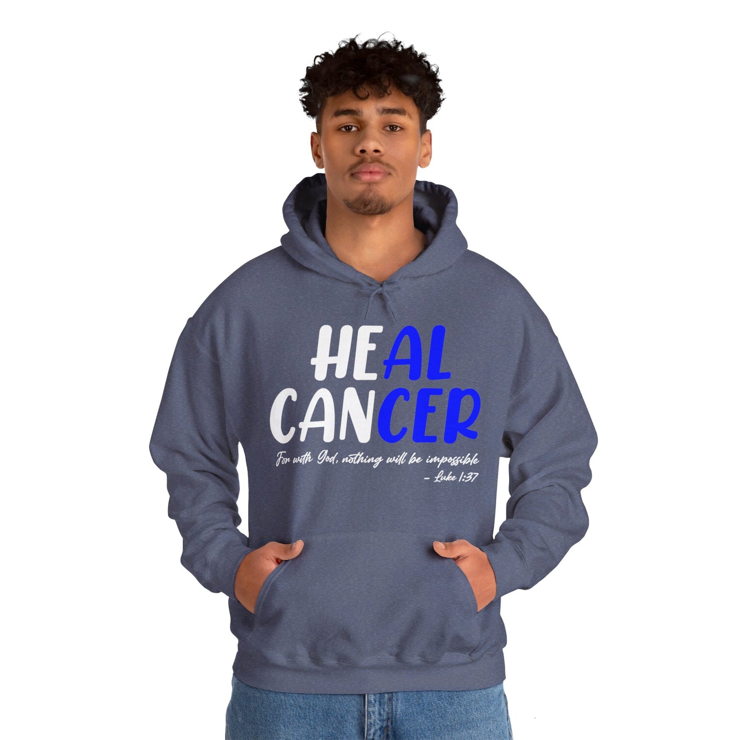 Colon Cancer Faith Bible Verse CRC Awareness Support Heal Family Hoodie For Men Women