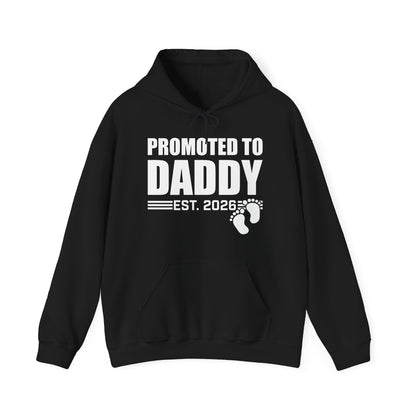 Mens Promoted To Daddy 2026 Pregnancy Announcement Gift Hoodie