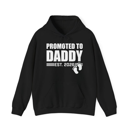 Mens Promoted To Daddy 2026 Pregnancy Announcement Gift Hoodie