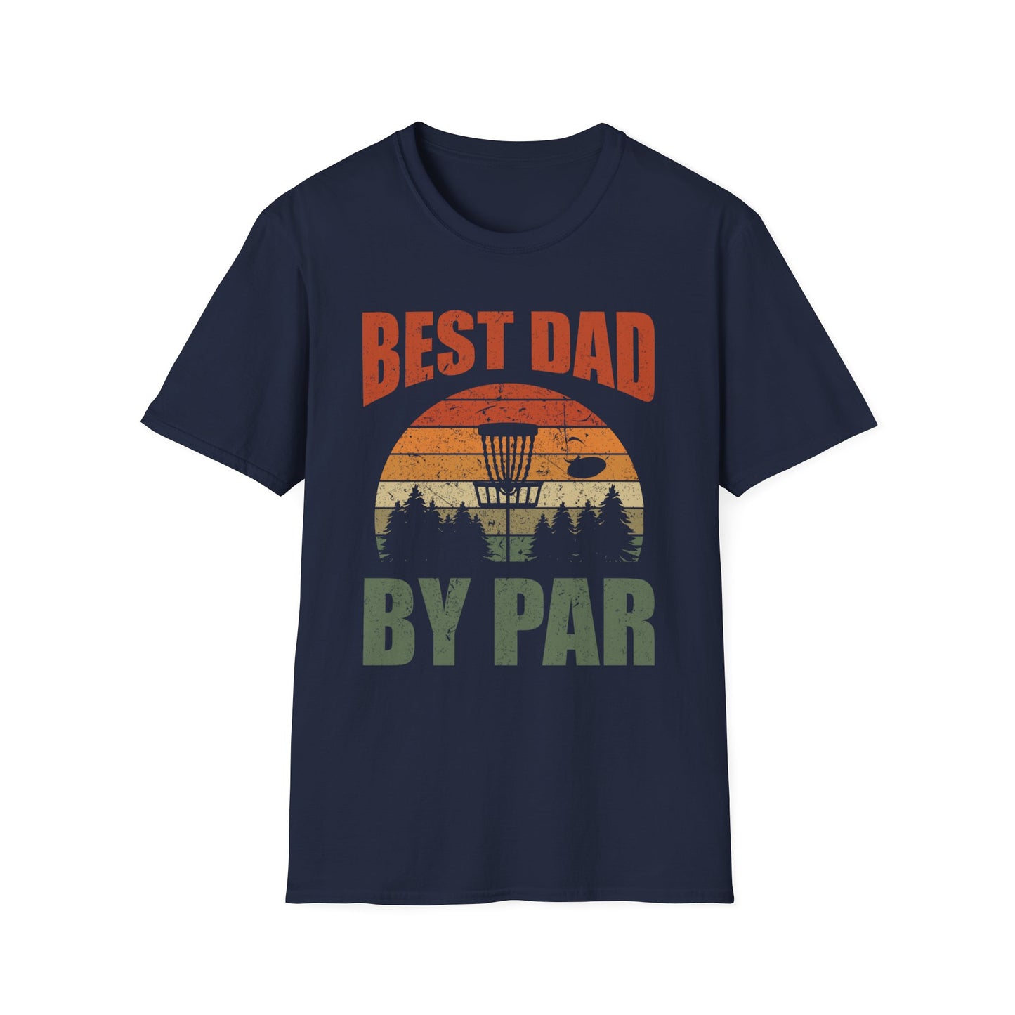 Mens Best Dad by Par Disc Golf Fathers Day Daddy Golf Lover T-Shirt