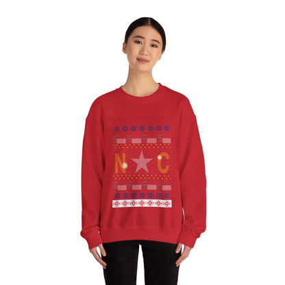 I Love North Carolina Christmas Santa, Reindeer Funny Ugly Christmas Jumper Sweatshirt