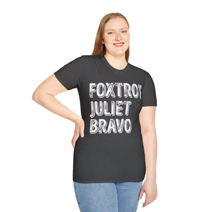 Retro Vintage Foxtrot Juliet Bravo T-Shirt For Men Women